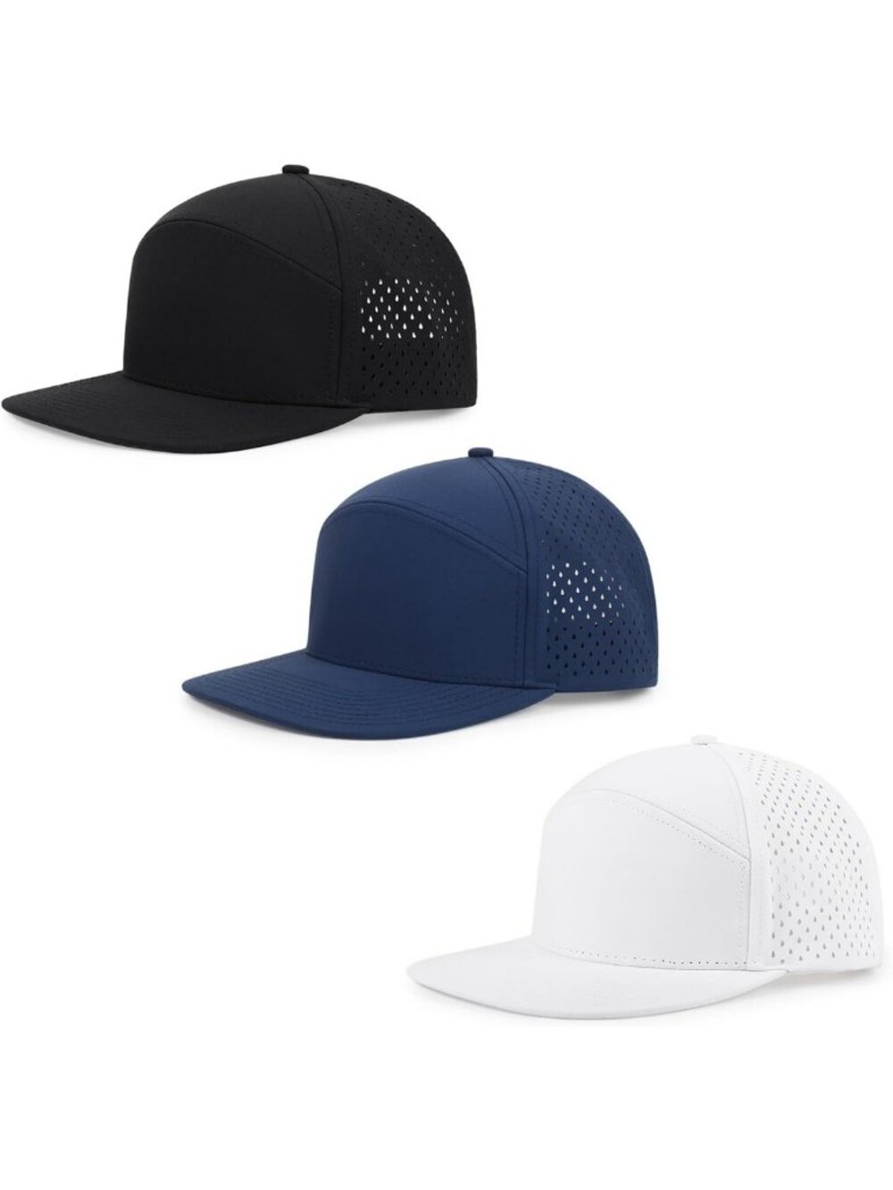 Quick Dry Flat Brim Snapback Baseball Cap | Unisex Golf Hat for Outdoor Sports